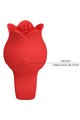 Vibratore a Dito a Forma di Rosa PRETTY LOVE BI-210336 - 10 Modalità di Vibrazione