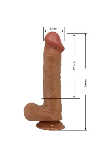 Dildo Curvo Realista con Ventosa per Stimolazione G-Spot
