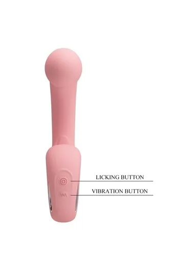 PRETTY LOVE BI-300104 - Massaggiatore a Doppia Stimolazione con 10 Vibrazioni e 5 Funzioni Leccata