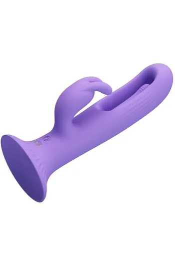 Pretty Love BW-500064 Vibrator: Dual Stimulation with Tongue and Rabbit Head