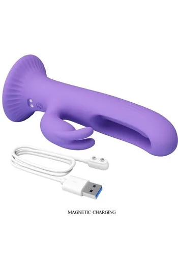 Pretty Love BW-500064 Vibrator: Dual Stimulation with Tongue and Rabbit Head