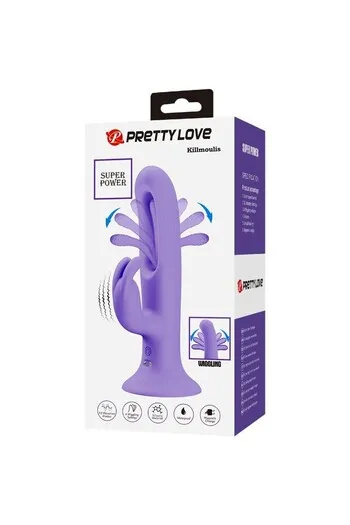 Vibratore Pretty Love BW-500064: Stimolazione Doppia con Lingua e Testa di Coniglio