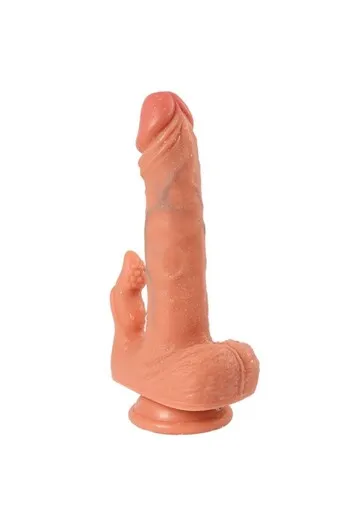 Realistic Dildo with Clitoral Stimulator and Vibration