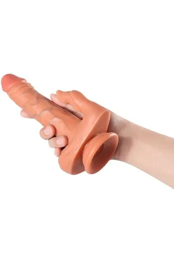 Realistic Dildo with Clitoral Stimulator and Vibration