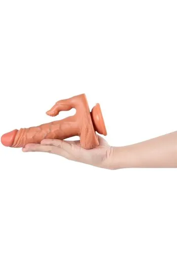 Realistic Dildo with Clitoral Stimulator and Vibration