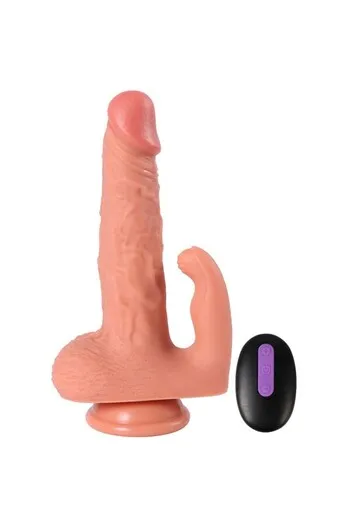 Realistic Dildo with Clitoral Stimulator and Vibration