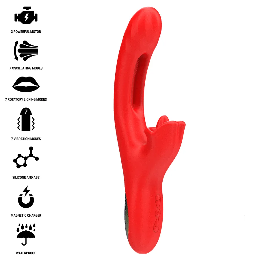 INTENSE Jessica Vibrator: Multifunctional Pleasure with Rotating Licking
