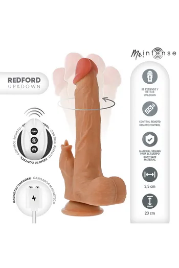 REDFORD Dildo Realistico MR INTENSE - Vibrazione e Movimento Verticale