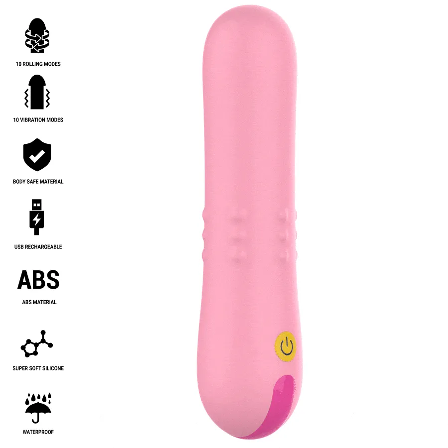 BARBARA di INTENSE: Vibratore con Perle Rotanti e Vibrazioni per Doppia Stimolazione