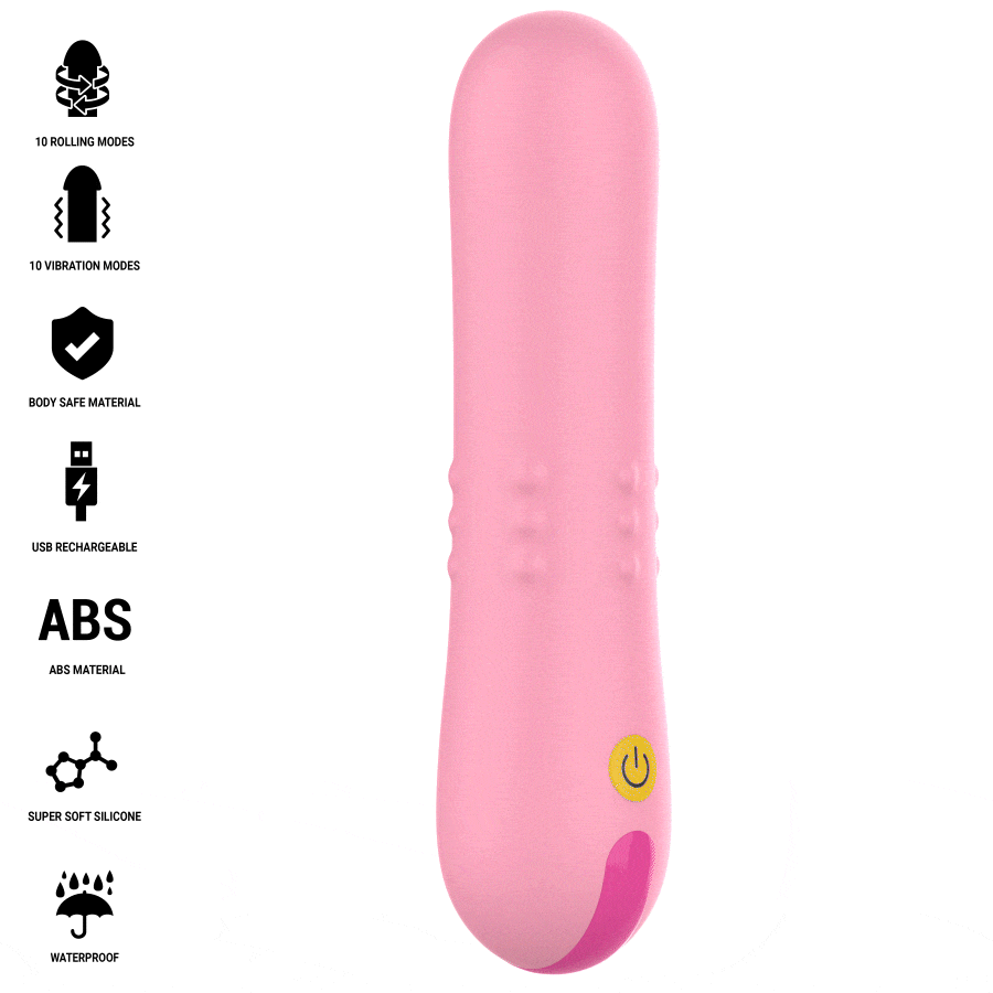 BARBARA di INTENSE: Vibratore con Perle Rotanti e Vibrazioni per Doppia Stimolazione