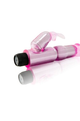 Gel Vibrator with Clitoral Stimulator - Intense and Soft Sensations