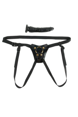 Luxury Designer Strap-on Harness - PVC and Latex for Unforgettable Experiences
