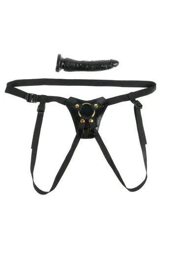 Arnese Designer Strap-on di Lusso - PVC e Lattice per Esperienze Indimenticabili