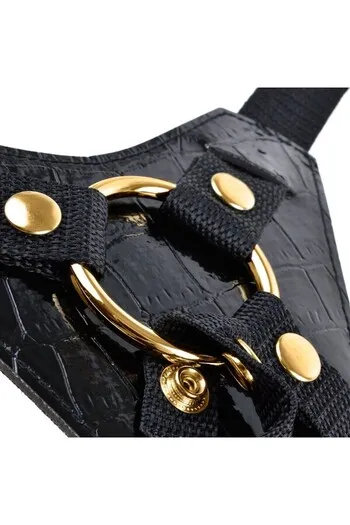 Luxury Designer Strap-on Harness - PVC and Latex for Unforgettable Experiences