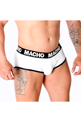 Macho White Briefs - Classic Men' Underwear with Lift and Maximum Comfort