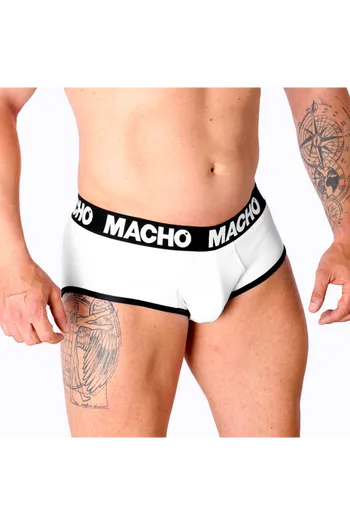 Macho White Briefs - Classic Men' Underwear with Lift and Maximum Comfort