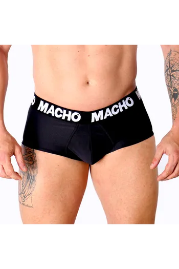 BLACK MACHO BRIEFS - Classic Men's Briefs with Enhancement & Ultimate Comfort