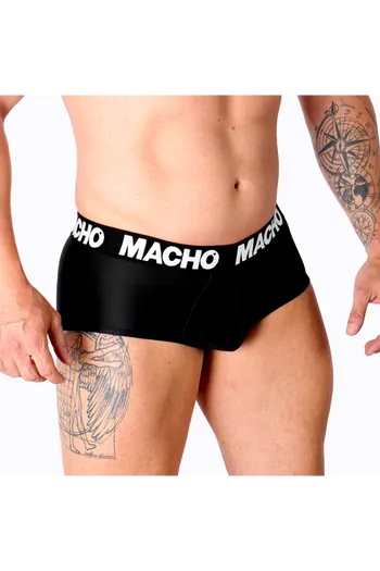 BLACK MACHO BRIEFS - Classic Men's Briefs with Enhancement & Ultimate Comfort