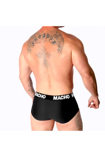 BLACK MACHO BRIEFS - Classic Men's Briefs with Enhancement & Ultimate Comfort