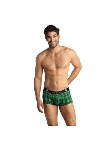 Men' green and black checkered lycra shorts