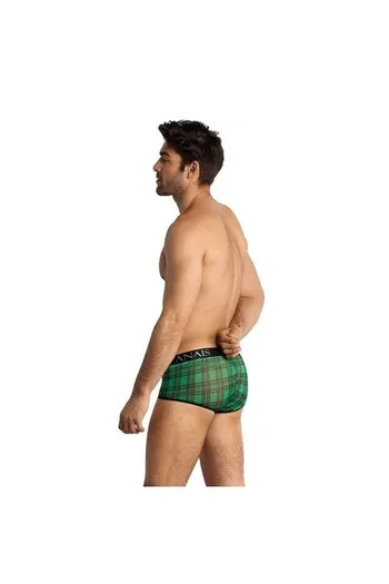 Calzoncini uomo in licra verde e nero a quadri