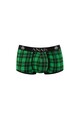 Men' green and black checkered lycra shorts