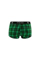Men' green and black checkered lycra shorts