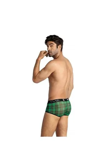 Sexy men's briefs in soft green and black checkered lycra