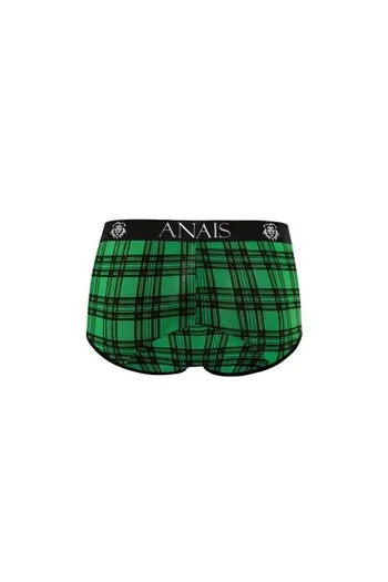 Sexy men's briefs in soft green and black checkered lycra