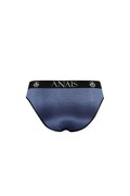 Slip Uomo ANAIS FOR MEN - Satinato Nero con Righe Blu Marino | Lingerie Sessuale di Alta Qualità