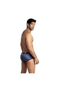 Slip Sportivo ANAIS FOR MEN - Nero con Righe Satinate Blu Marino | Lingerie Uomo di Alta Qualità