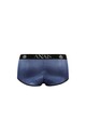 ANAIS FOR MEN Sport Brief - Black with Navy Blue Satin Stripes | High-Quality Men' Lingerie