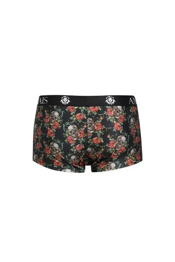 Sporty Boxers with Rose and Skull Print - Sexy Underwear Fashion