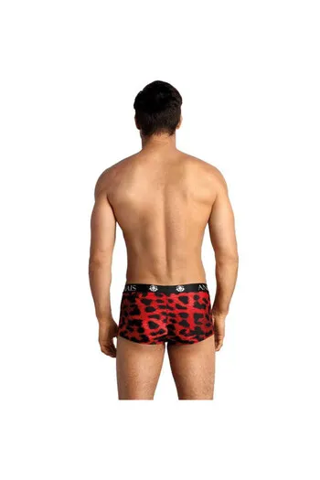 ANAIS FOR MEN Boxer Briefs - Red Microfiber with Wild Animal Print | Sexy Lingerie
