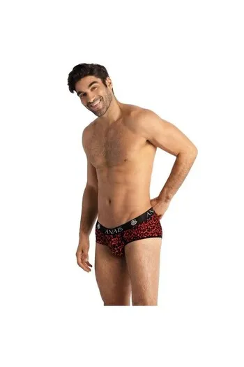 TRIBALSuave Red Microfiber with Animal Print - Sporty Underwear ANAIS FOR MEN