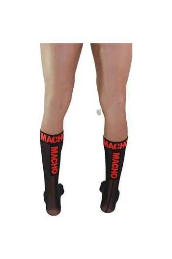 MACHO - CALZINI SOTTILI TAGLIA UNICA NERO/ROSSO