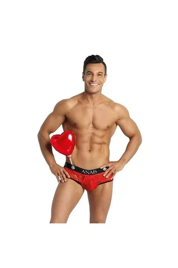 BRAVE Delicato Lingerie Rosso con Stampa Floreale - Intimo Sessuale Uomo ANAIS
