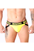 Yellow Lycra Jockstrap with Open Back - Stylish and Comfortable Men' Underwear