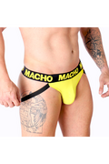 Jockstrap Giallo Lycra con Retro Aperto - Intimo Maschile Stiloso e Comodo