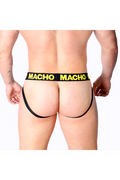 Jockstrap Giallo Lycra con Retro Aperto - Intimo Maschile Stiloso e Comodo