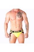 Jockstrap Giallo Lycra con Retro Aperto - Intimo Maschile Stiloso e Comodo