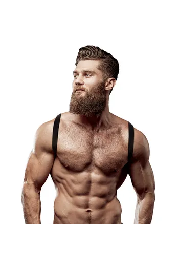 FETISH SUBMISSIVE ATTITUDE - IMBRACATURA POSTERIORE IN ECOPELLE DA UOMO