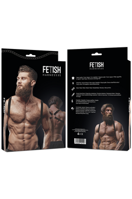 FETISH SUBMISSIVE ATTITUDE - IMBRACATURA POSTERIORE IN ECOPELLE DA UOMO