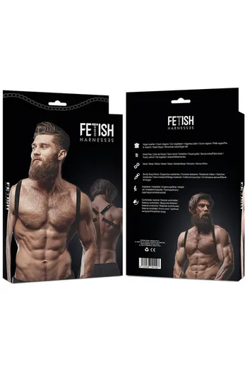 FETISH SUBMISSIVE ATTITUDE - IMBRACATURA POSTERIORE IN ECOPELLE DA UOMO