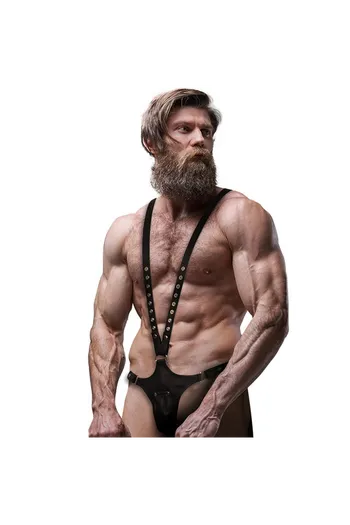 FETISH SUBMISSIVE ATTITUDE - IMBRACATURA IN ECOPELLE A FORMA DI V PER UOMO