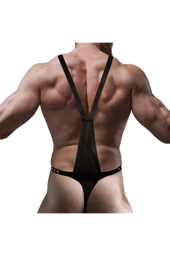 FETISH SUBMISSIVE ATTITUDE - IMBRACATURA IN ECOPELLE A FORMA DI V PER UOMO