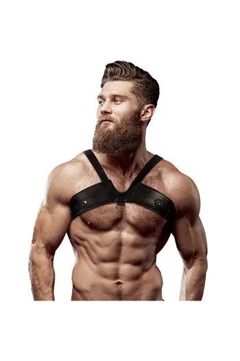 FETISH SUBMISSIVE ATTITUDE - IMBRACATURA PER IL PETTO IN ECOPELLE DELLA BRIGATA UOMO