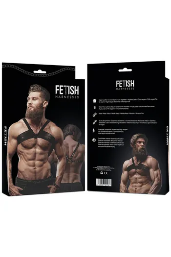 FETISH SUBMISSIVE ATTITUDE - IMBRACATURA PER IL PETTO IN ECOPELLE DELLA BRIGATA UOMO