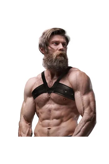 FETISH SUBMISSIVE ATTITUDE - IMBRACATURA PER IL PETTO IN ECOPELLE DELLA BRIGATA UOMO