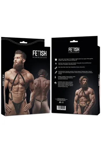 FETISH SUBMISSIVE ATTITUDINE - IMBRACATURA JOCK STRAP IN ECOPELLE DA UOMO